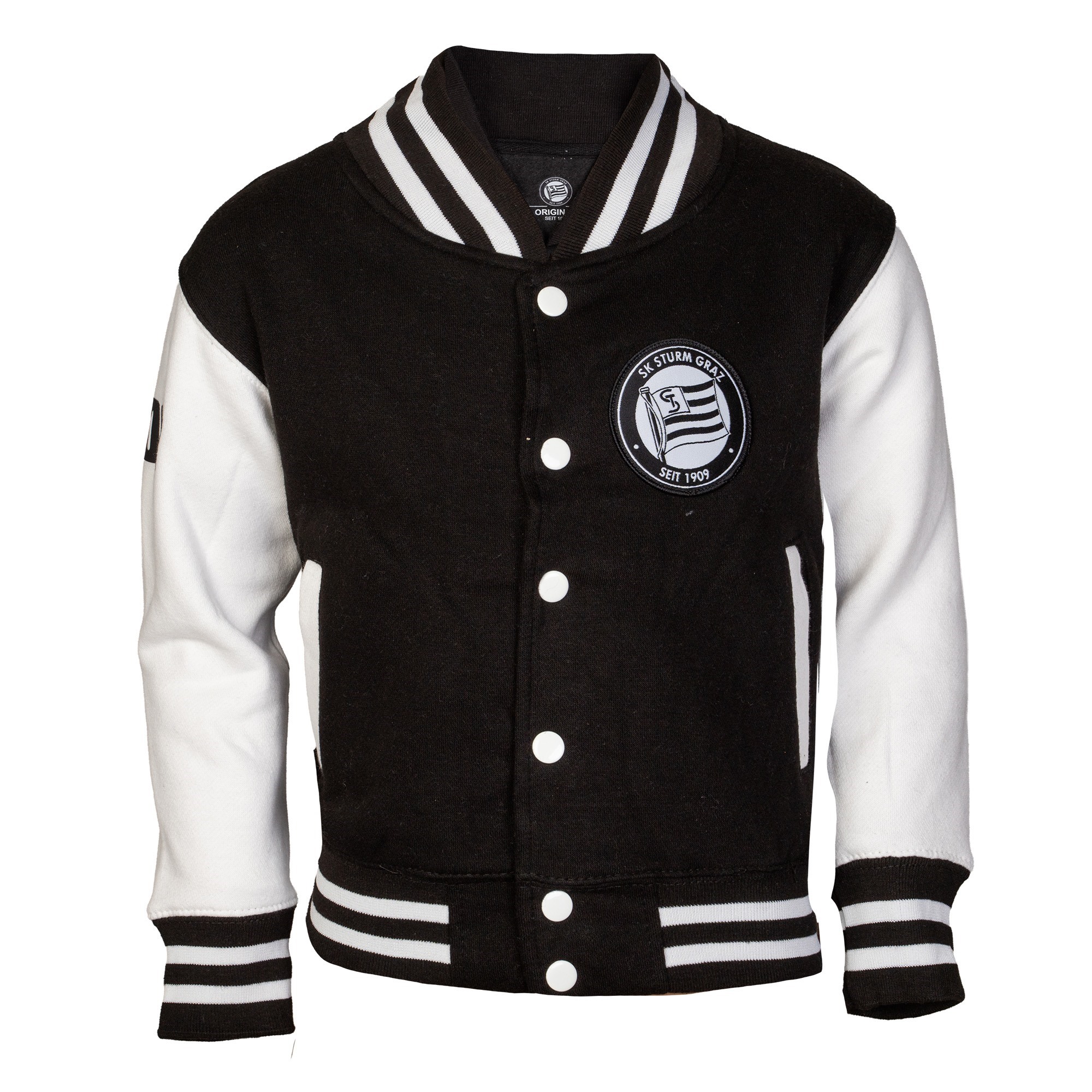 <span class="SmallerGrad1">SK Sturm - Kinder College Jacke Logo</span>