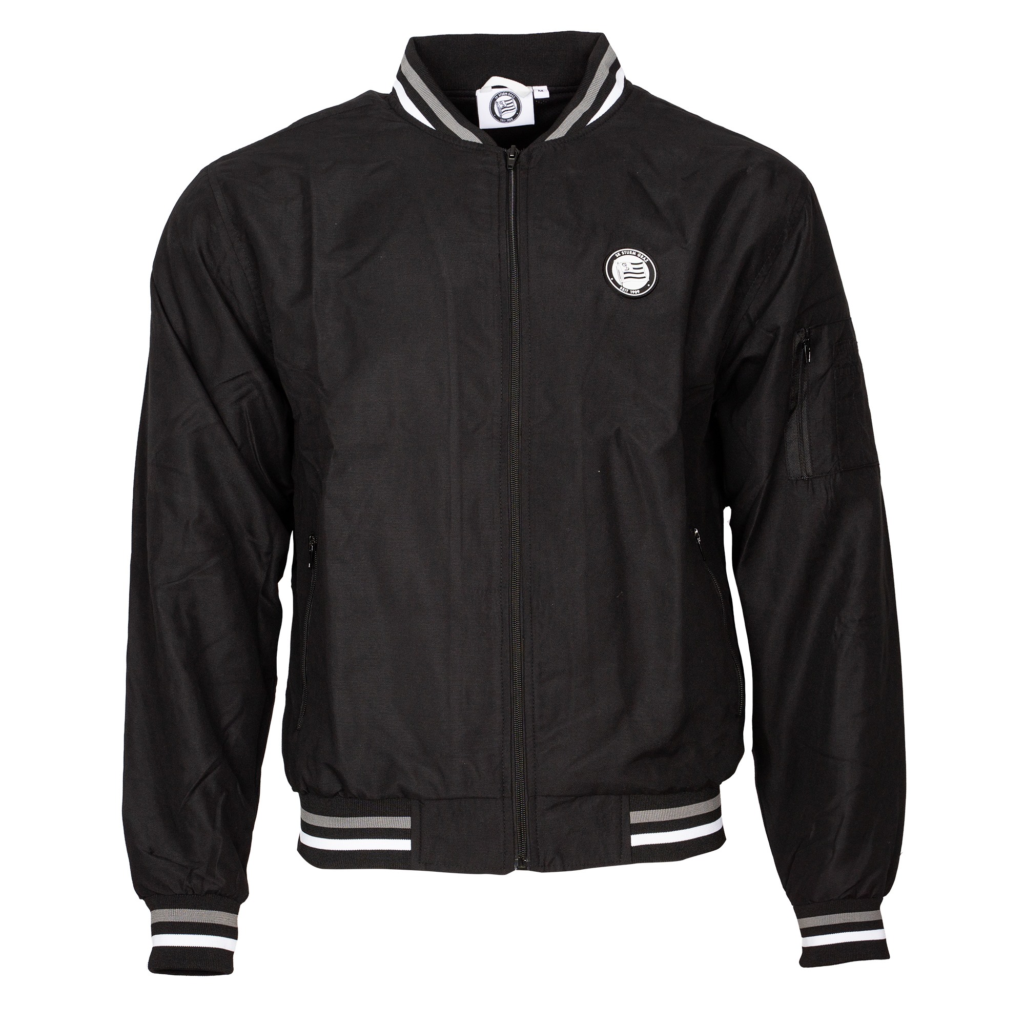 <span class="SmallerGrad1">SK Sturm - Bomberjacke Logo grau</span>