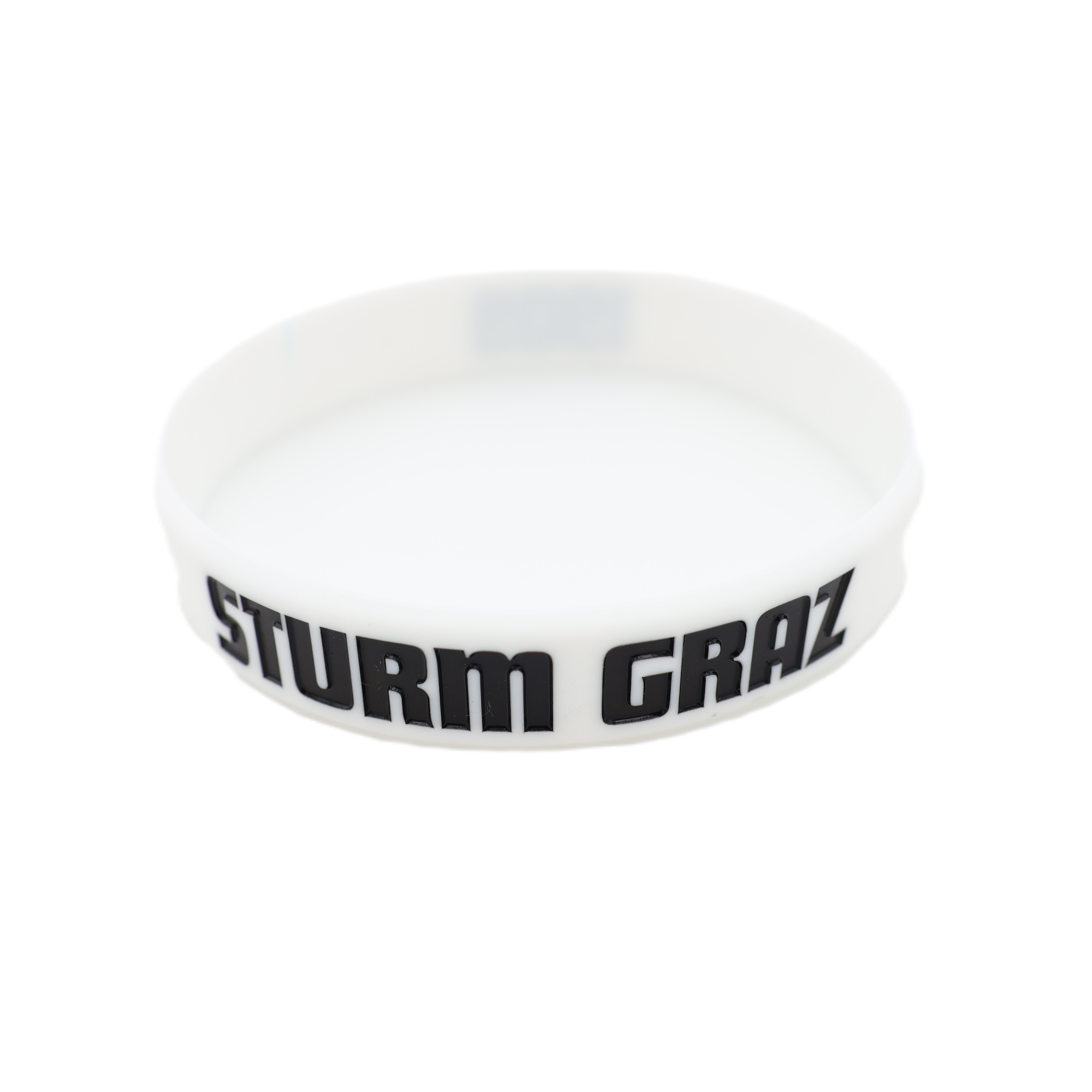 <span class="SmallerGrad1">SK Sturm - Silikonarmband weiss</span>