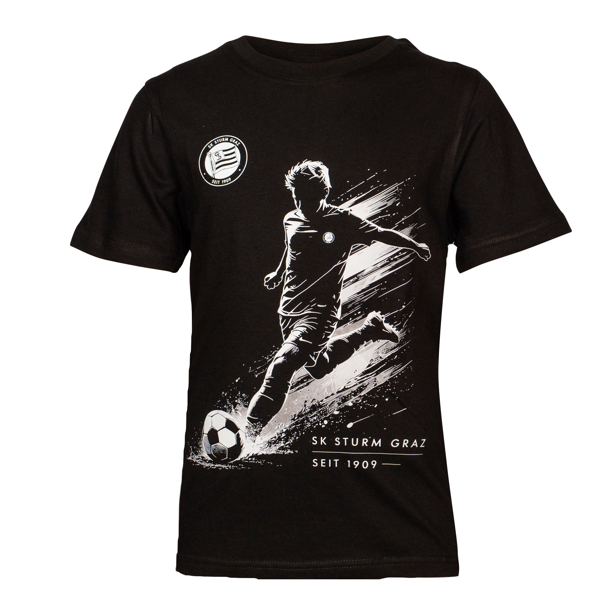 <span class="SmallerGrad2">SK Sturm - T-Shirt Kids Fussballer schwarz</span>