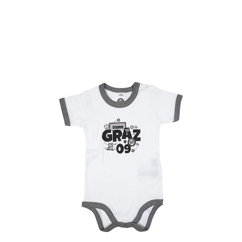 <span class="SmallerGrad1">SK Sturm - Baby Body grau/weiss</span>