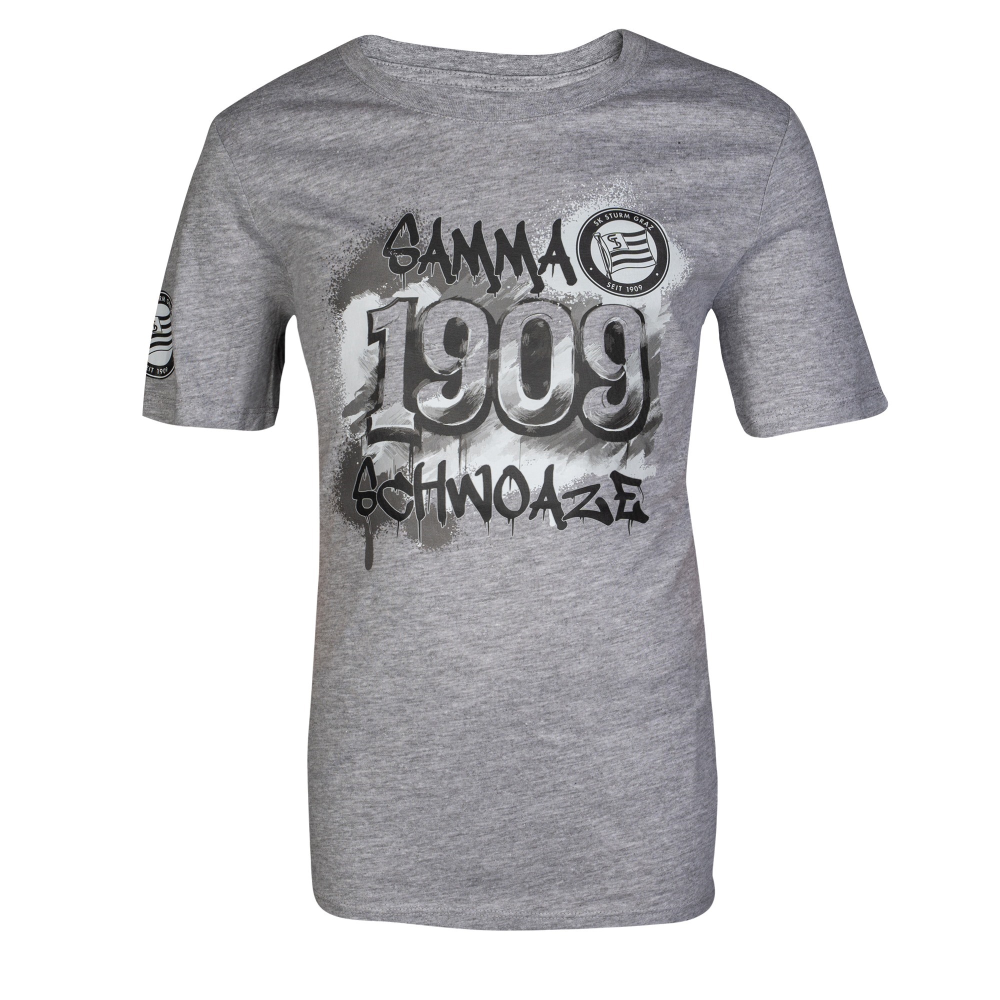 <span class="SmallerGrad1">SK Sturm - Kinder T-Shirt Graffiti grau</span>