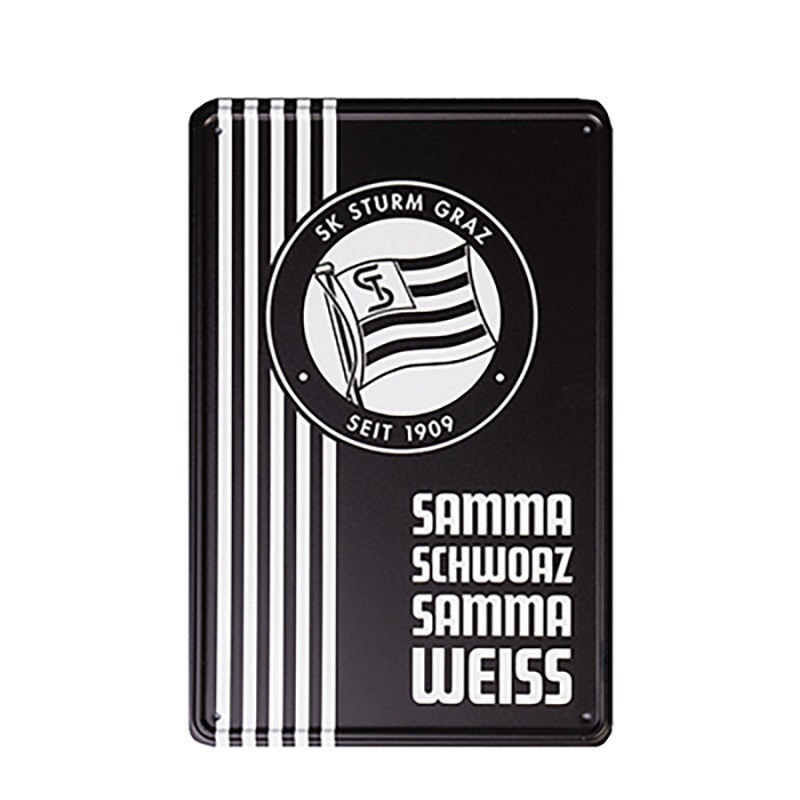 Aluschild "Samma Schwoaz"