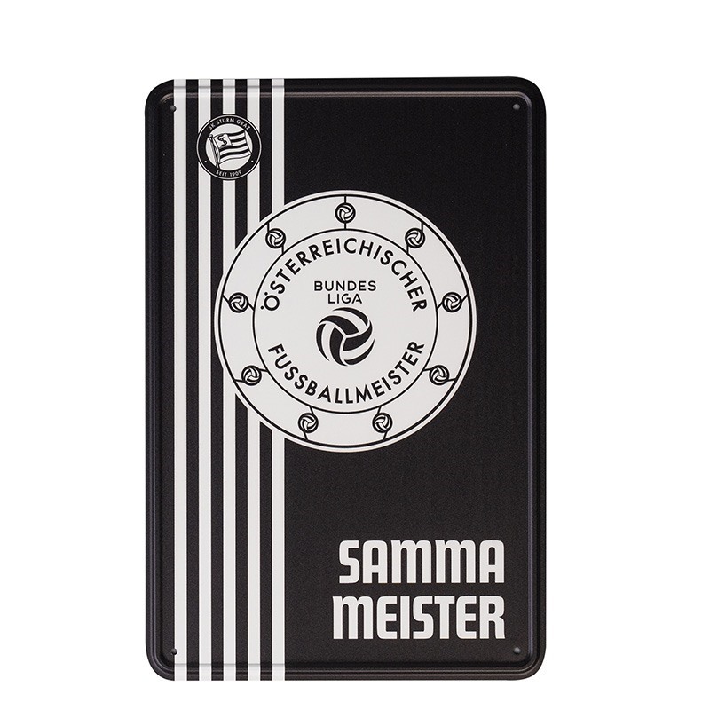 <span class="SmallerGrad1">SK Sturm - Aluschild "Samma Meister"</span>