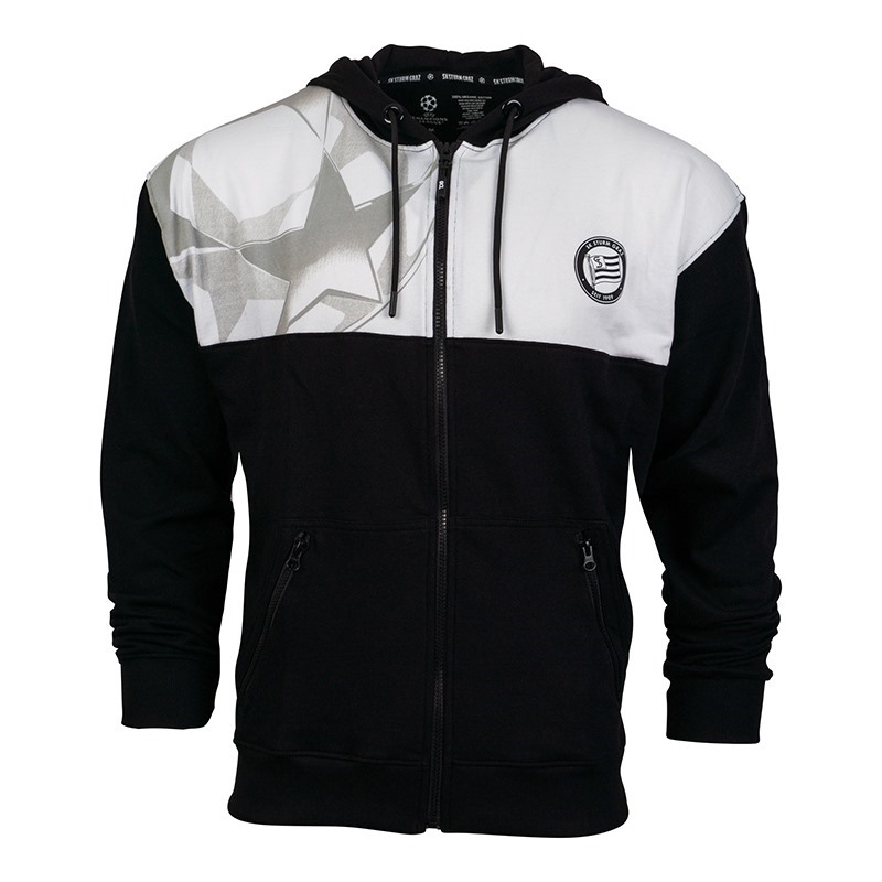 <span class="SmallerGrad2">SK Sturm - Oversized Zipp Hoody CL schwarz/weiss</span>