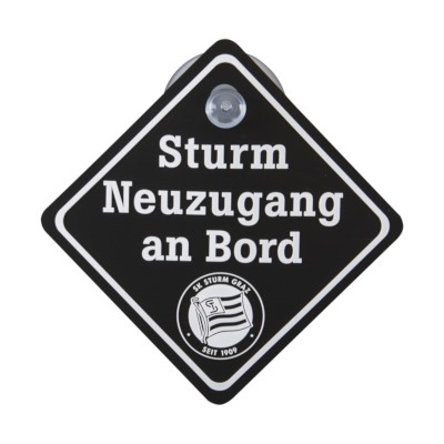 <span class="SmallerGrad1">SK Sturm - Schild Neuzugang an Bord</span>