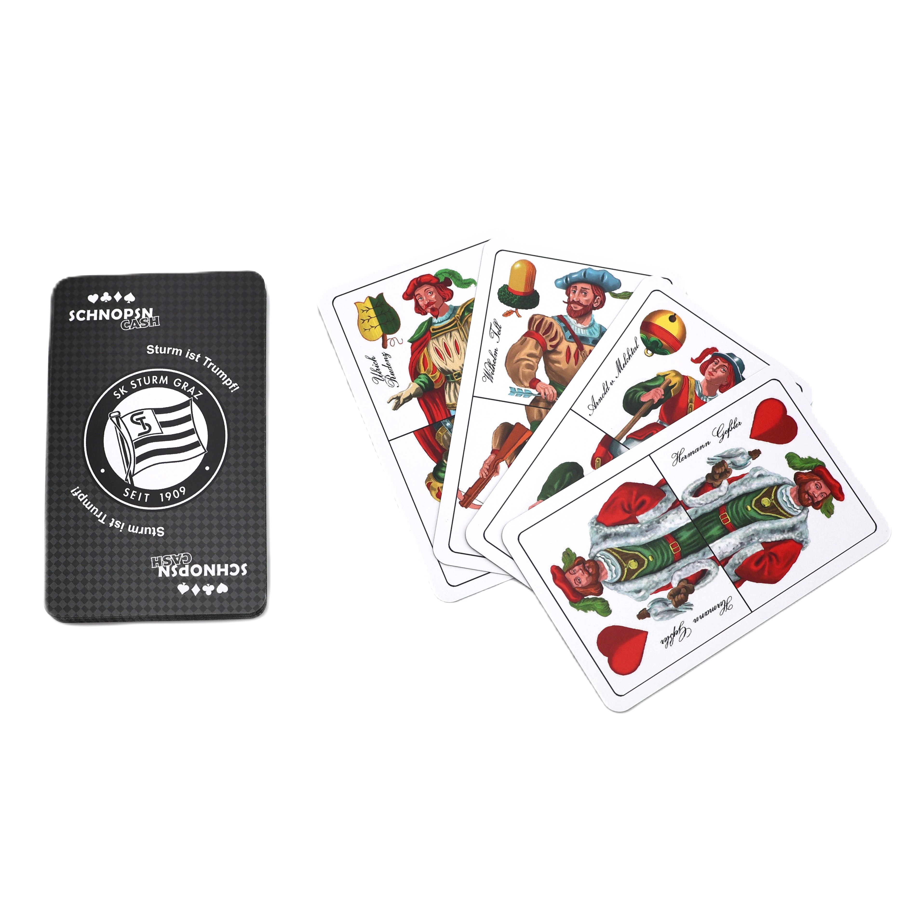<span class="SmallerGrad2">SK Sturm - Schnopsn.com Schnapskarten doppeldeutsch</span>