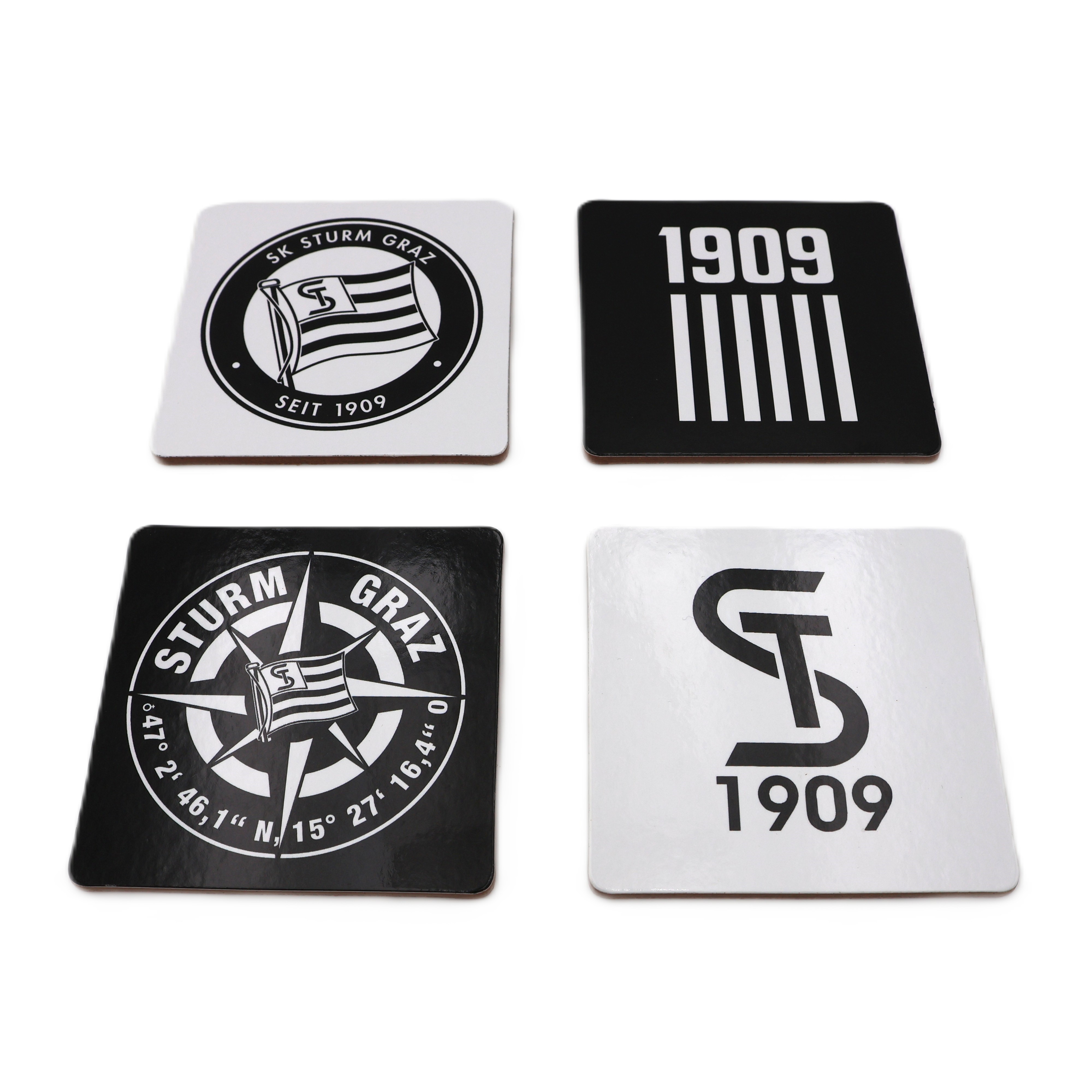 <span class="SmallerGrad1">SK Sturm - Glasuntersetzer 4er Set</span>